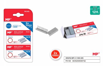 [8435250938742] PUNTI METALLICI 24/6 CONF. 2*1000PZ