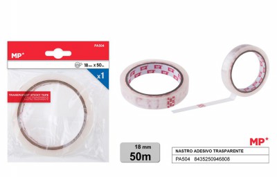 [8435250946808] NASTRO ADESIVO 18MMX50M TRASPARENTE