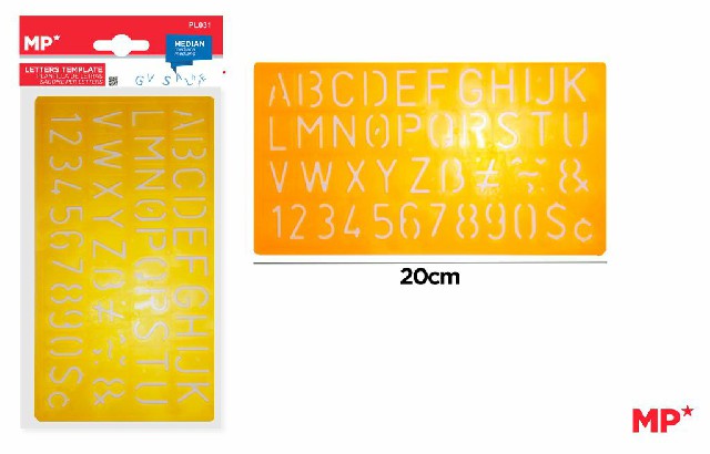 [8435250966868] RIGHELLO 20CM CON GUIDE FORME LETTERE
