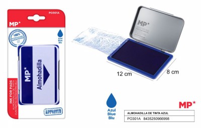 [8435250966998] TAMPONE PER TIMBRI 12X8CM BLU