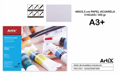 [8435250967896] ARTIX BLOCCO DISEGNO ACQUERELLI A3+ 5F