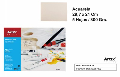 [8435250967902] ARTIX BLOCCO DISEGNO ACQUERELLI A4 5F