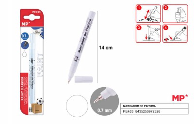 [8435250972326] MARCATORE A VERNICE PUNTA FINE 0.7MM BIANCO