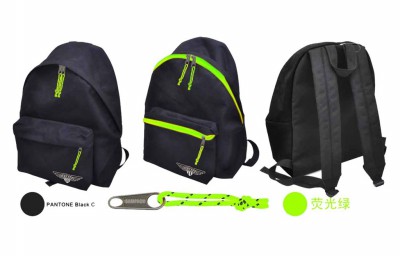 [8435250979240] SAMPACK ZAINO 2ZIP 43*35*24CM NERO+DETT. GIALLO FL