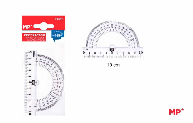 [8435250981298] GONIOMETRO 180° RIGHELLO 10CM TRASPARENTE
