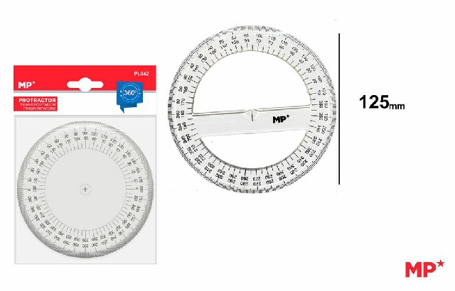 [8435250981304] GONIOMETRO 360° TRASPARENTE