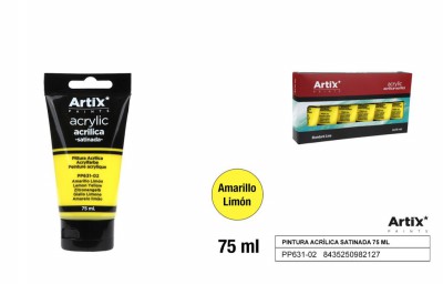 [8435250982127] ARTIX PITTURA ACRILICA 75ML GIALLO LIMONE