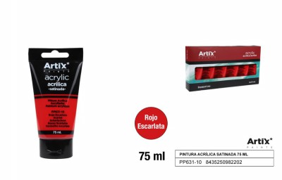 [8435250982202] ARTIX PITTURA ACRILICA 75ML ROSSO SCARLATTO