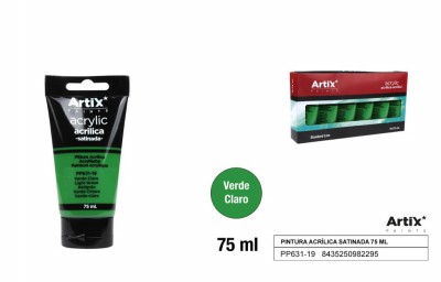 [8435250982295] ARTIX PITTURA ACRILICA 75ML VERDE CHIARO