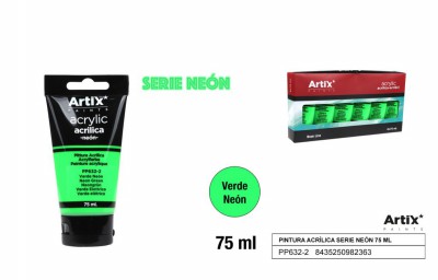 [8435250982363] ARTIX PITTURA ACRILICA 75ML VERDE ELETTRICO