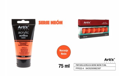 [8435250982387] ARTIX PITTURA ACRILICA 75ML ARANCIONE ELETTRIC