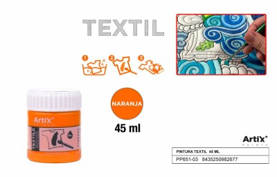 [8435250982677] ARTIX PITTURA PER TESSUTI 45ML ARANCIONE
