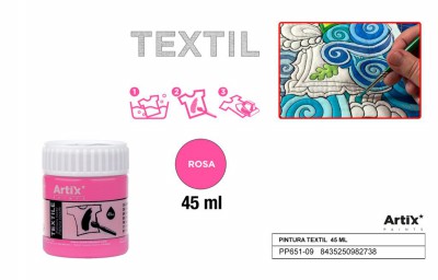 [8435250982738] ARTIX PITTURA PER TESSUTI 45ML ROSA