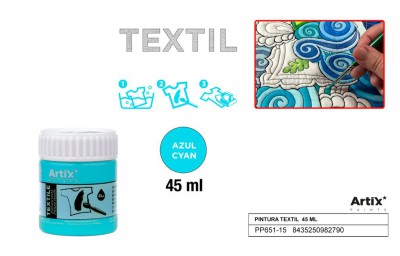 [8435250982790] ARTIX PITTURA PER TESSUTI 45ML BLU CIANO