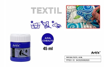 [8435250982820] ARTIX PITTURA PER TESSUTI 45ML BLU COBALTO