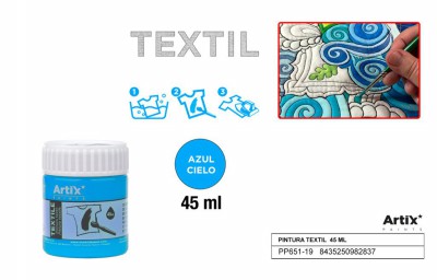 [8435250982837] ARTIX PITTURA PER TESSUTI 45ML AZZURRO