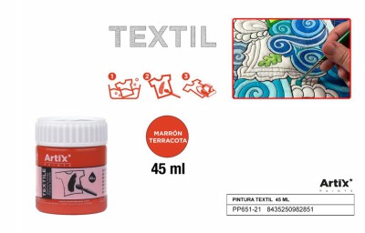 [8435250982851] ARTIX PITTURA PER TESSUTI 45ML TERRACOTTA