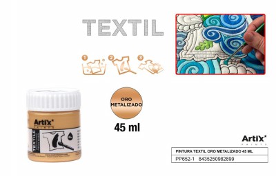 [8435250982899] ARTIX PITTURA PER TESSUTI 45ML ORO METAL