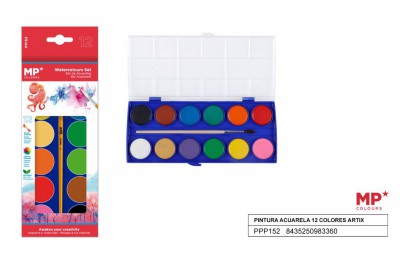[8435250983360] ACQUERELLI SET 12 COLORI + PENNELLO