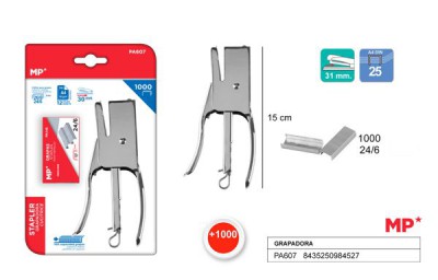 [8435250984527] PINZATRICE M 24/6 26/6 METAL + RICARICA PUNTI M