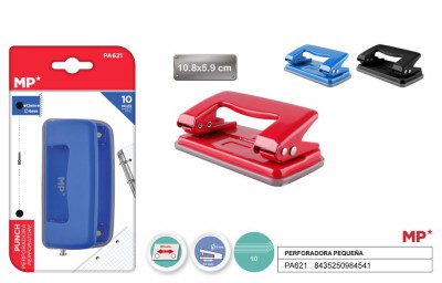 [8435250984541] PERFORATORE S 108X59MM 2 FORI 6MM COL. ASS.
