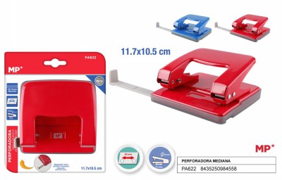 [8435250984558] PERFORATORE M 117X105MM 2 FORI 6MM COL. ASS.