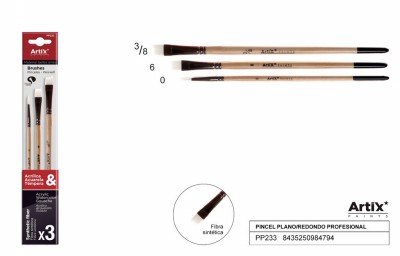 [8435250984794] ARTIX SET PENNELLI PROF PIATTI/TONDI 3PZ