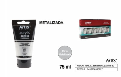 [8435250985227] ARTIX PITTURA ACRILICA 75ML ARGENTO METAL