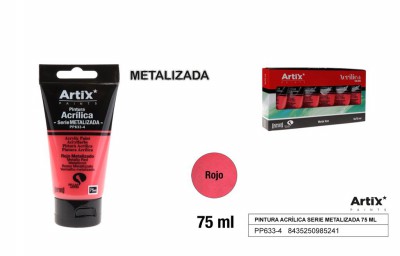 [8435250985241] ARTIX PITTURA ACRILICA 75ML ROSSO METAL