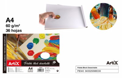 [8435250986330] ARTIX TAVOLOZZA MONOUSO IN CARTA A4 36F 60G