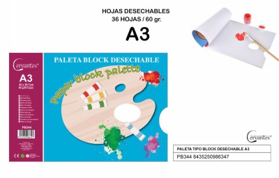 [8435250986347] TAVOLOZZA DI CARTA A3 36F 60G MONOUSOI CERVANTES