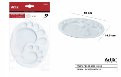 [8435250987429] ARTIX TAVOLOZZA ROTONDA 18X14.5CM PIEDINI