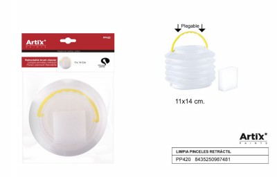 [8435250987481] ARTIX SECCHIO PULIZIA PENNELLI ROTONDO 14*11CM BIA