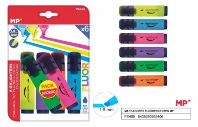 [8435250993406] EVIDENZIATORE 2-5MM 6 COLORI FLUO
