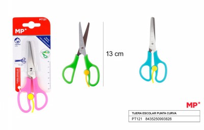 [8435250993826] FORBICI SCUOLA PUNTA TONDA EASY OPEN C/ASSORT