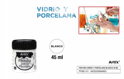 [8435250994663] ARTIX PITTURA PER CERAMICA/VETRO 45ML BIANCO