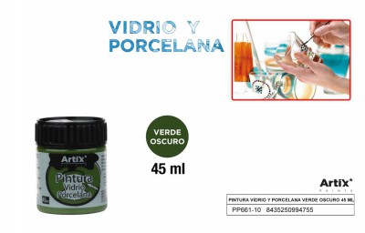 [8435250994755] ARTIX PITTURA PER CERAMICA/VETRO 45ML VERDE