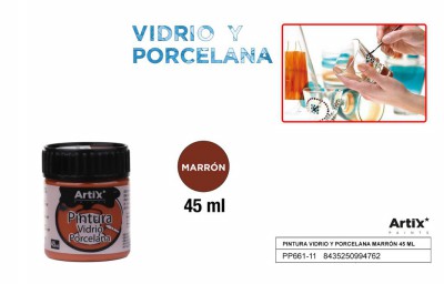 [8435250994762] ARTIX PITTURA PER CERAMICA/VETRO 45ML MARRONE