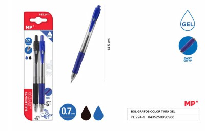[8435250996988] PENNA GEL A SCATTO 0.7MM 2PZ B/N