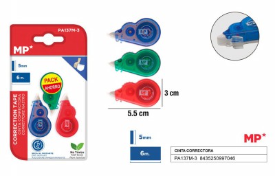[8435250997046] MINI CORRETTORE A NASTRO 5MM X 6M 3PZ