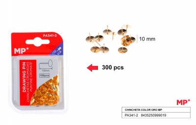 [8435250999019] PUNTINE METALLICHE 10MM 100PZ ORO