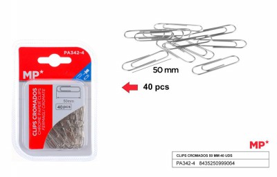 [8435250999064] FERMAGLI 50MM 40PZ CROMATI