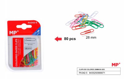 [8435250999071] FERMAGLI 28MM 80PZ COL. ASS.