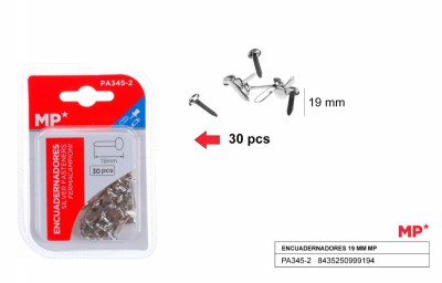 [8435250999194] FERMACAMPIONI 19MM 30PZ ARGENTO