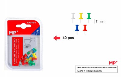 [8435250999200] SPILLI CARTOGRAFICI 11MM 40PZ COL. ASS.