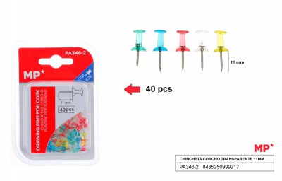 [8435250999217] SPILLI CARTOGRAFICI 11MM 40PZ COL. ASS. TRASP