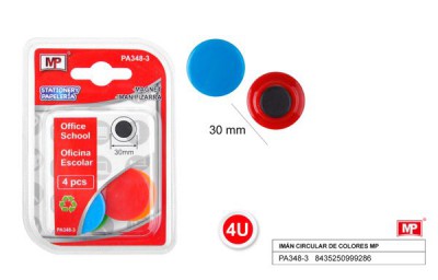 [8435250999286] MAGNETI ROTONDI 30MM 4PZ COL. ASS.