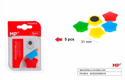 [8435250999316] MAGNETI ROTONDI 31MM 5PZ STELLA