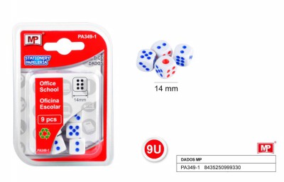 [8435250999330] DADI 6 FACCE 14MM 9PZ