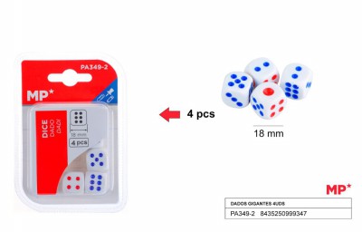 [8435250999347] DADI 6 FACCE 18MM 4PZ